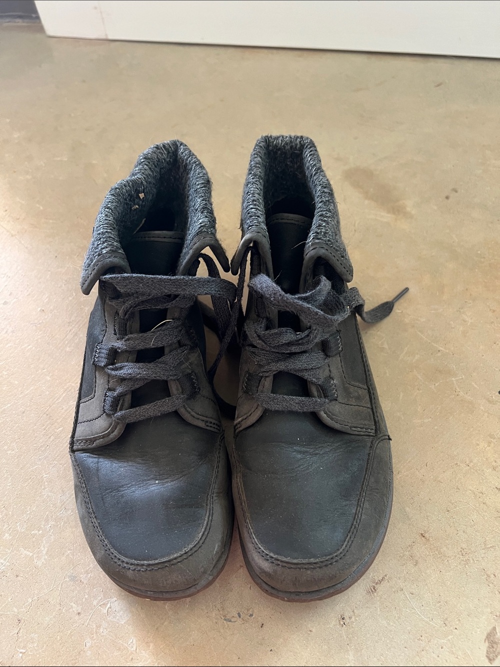 Chaco High-Top Lace-Up Sneakers in Dark Gray